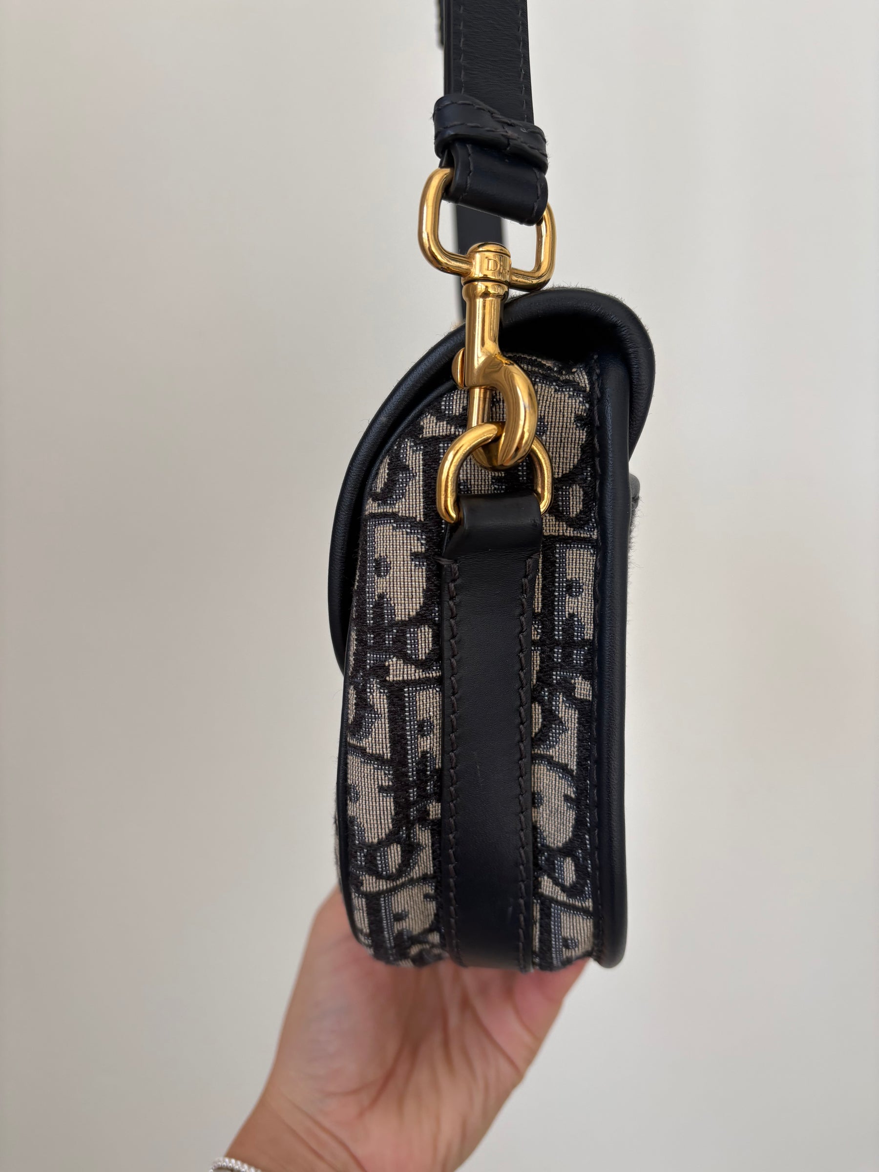 Dior Navy Oblique Canvas Bobby Bag