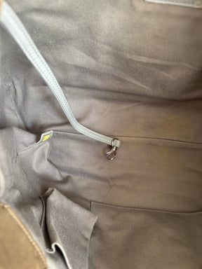 Chanel Taupe Coated Quilted Shoulder Tote