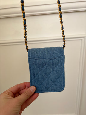 Chanel Blue Denim Mini VIP Bag
