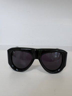 Jacques Marie Mage Barclay Aviator Style Acetate Sunglasses Brown