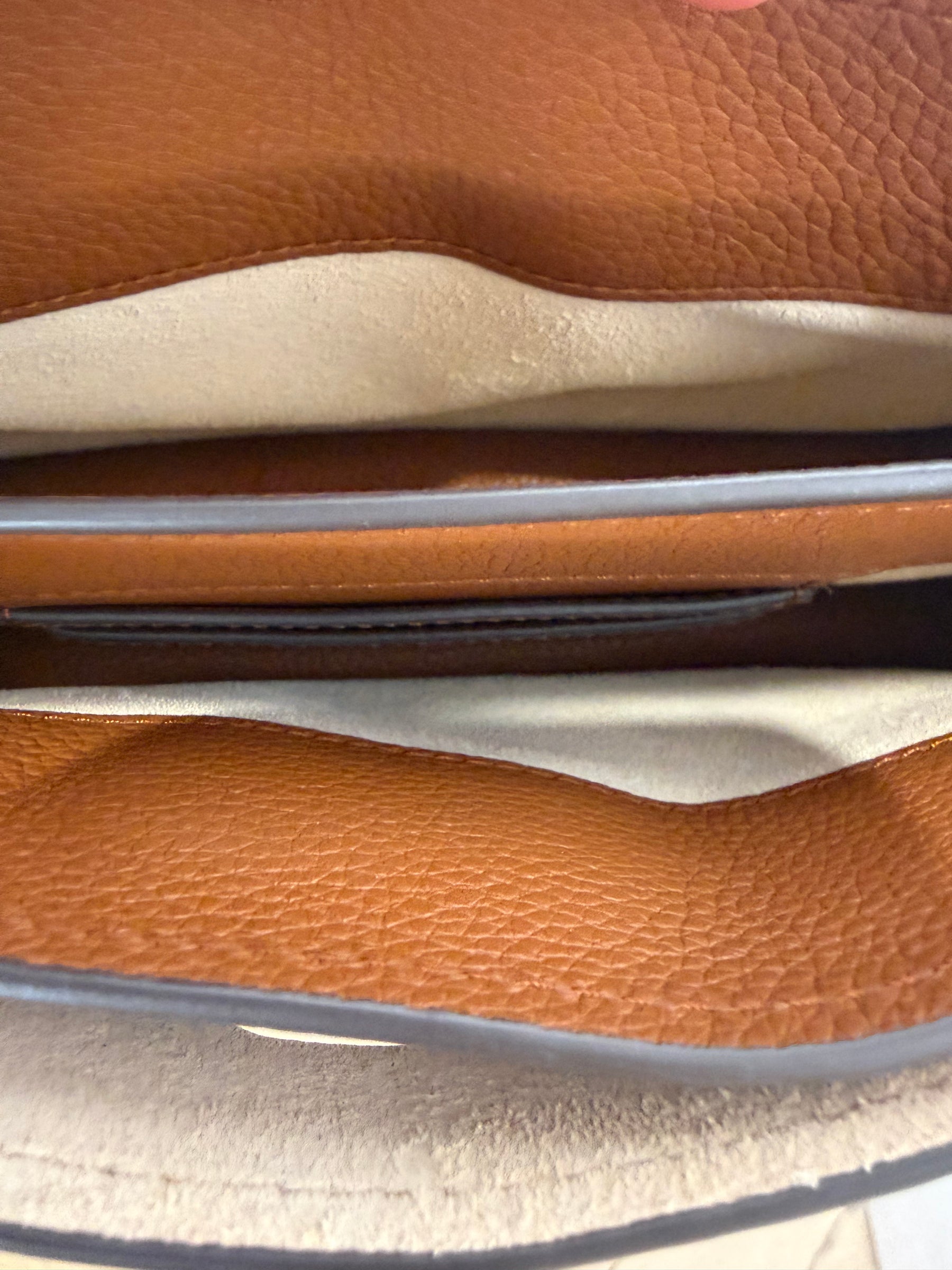 Tory Burch Chestnut Leather Top Handle Radziwell Bag