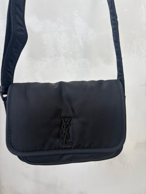 Saint Laurent Black Nylon Niki Small Messenger Bag