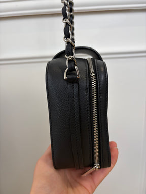 Chanel Black Leather Mini Quilted CC Box Camera Bag
