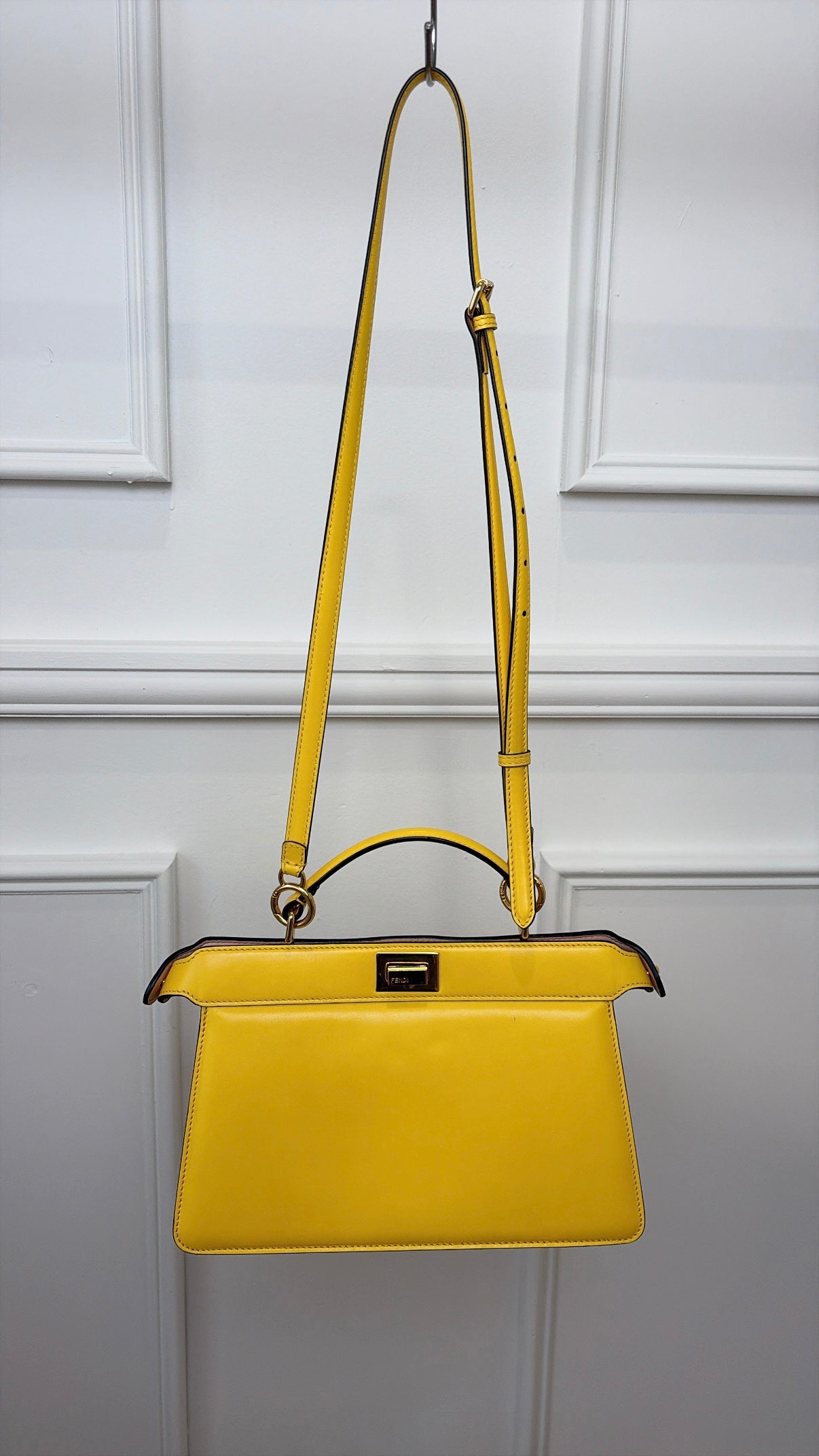 Fendi Yellow Leather ISeeU East-West Peekaboo