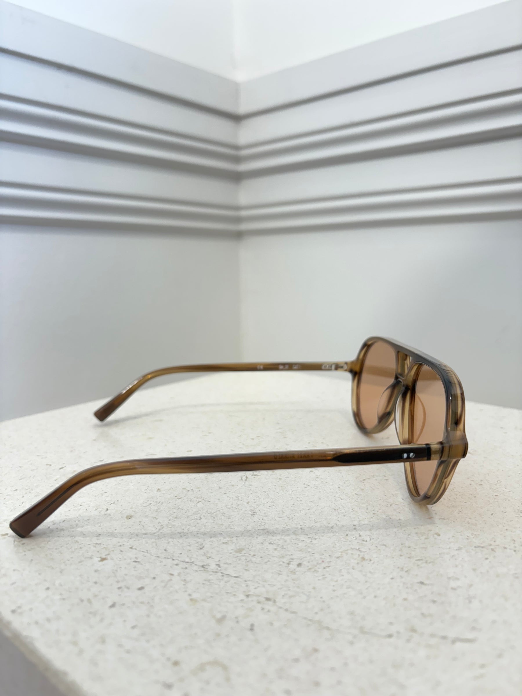 Local Supply Aviator Style Sunglasses Amber