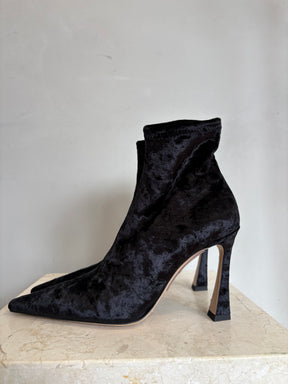 Scanlan Theodore Black Velvet Ankle Boots, 37
