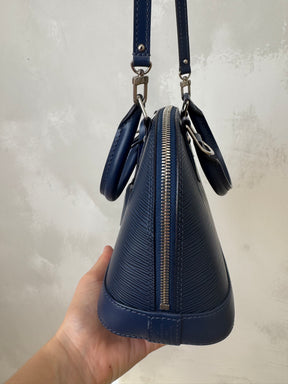 Louis Vuitton Navy Epi Leather Alma BB