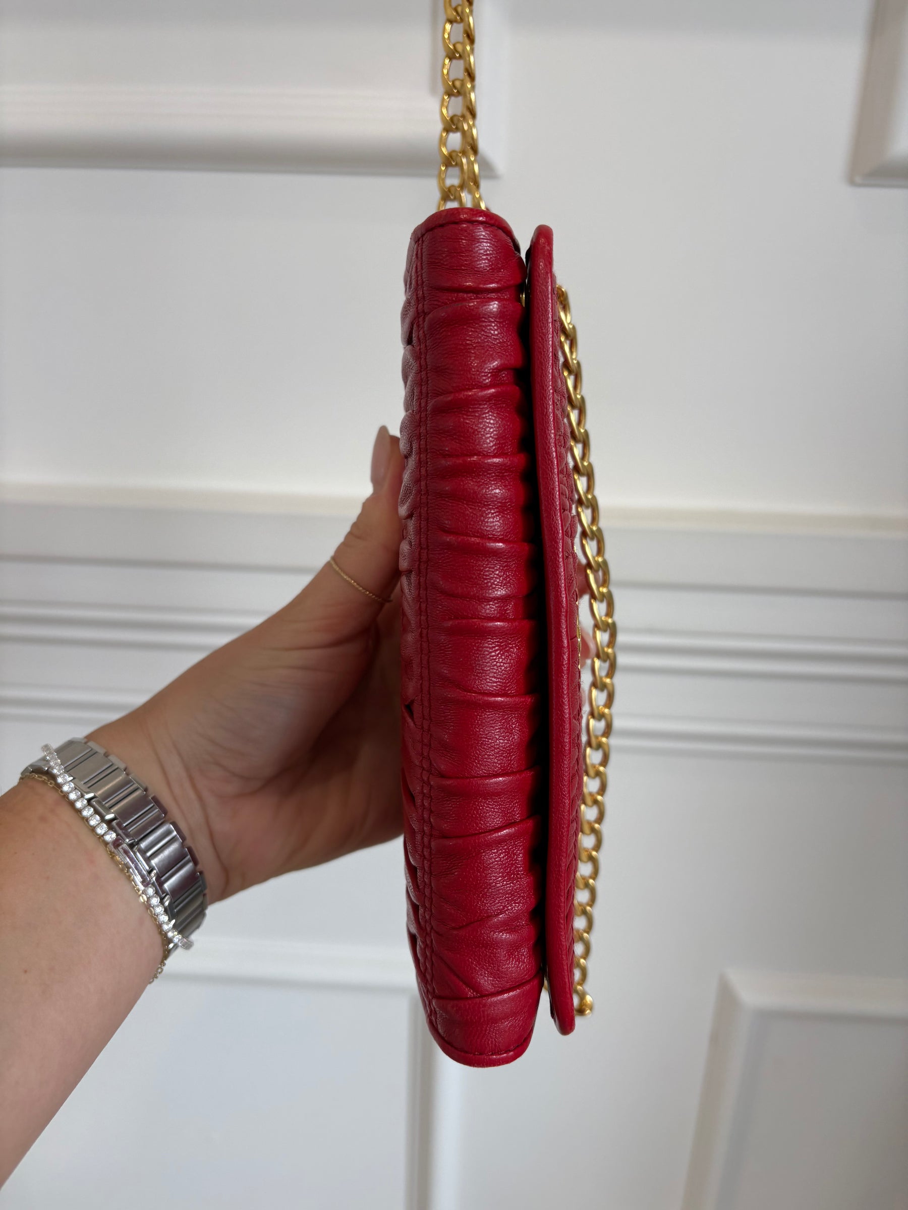 Prada Ruched Wallet On Chain