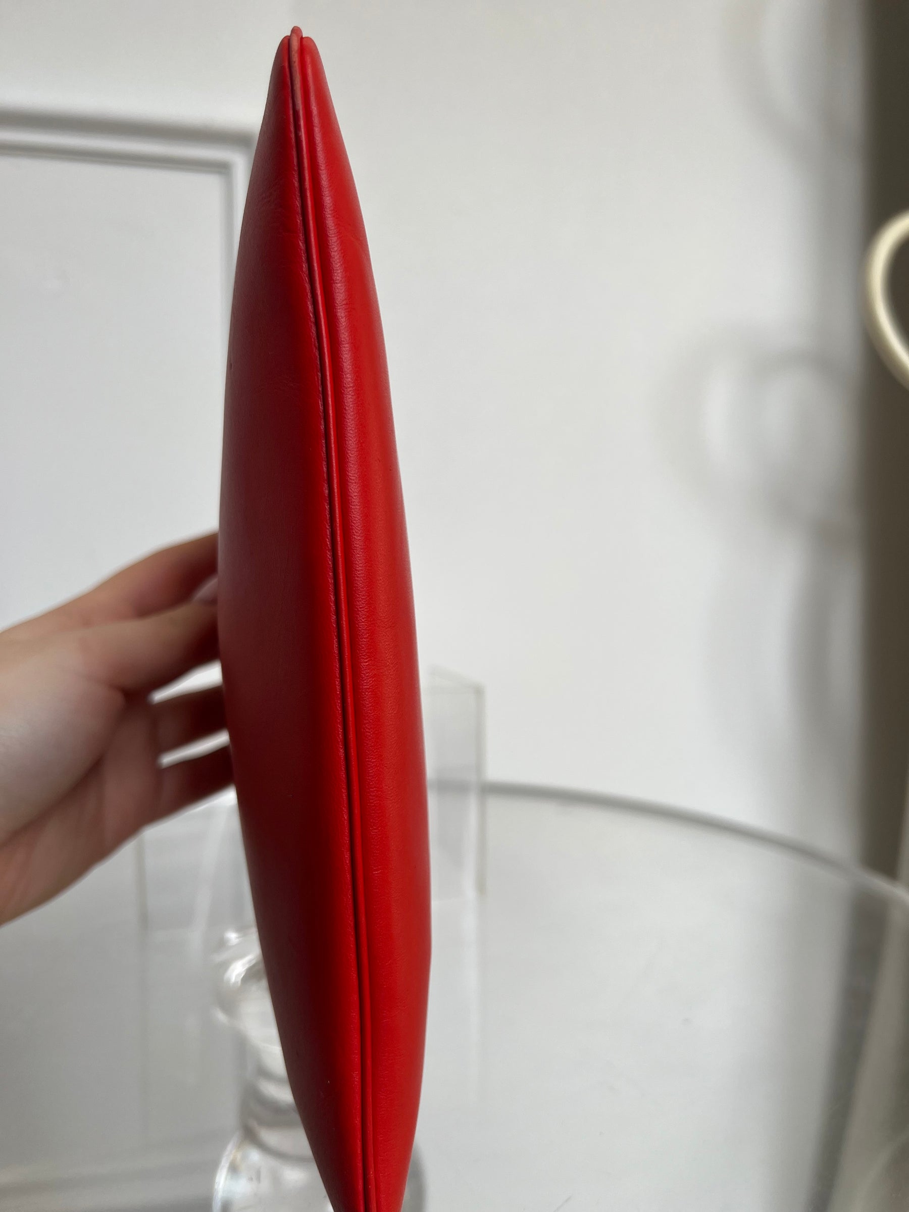 Comme des Garcons Red Leather Pouch