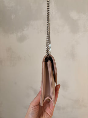 YSL Chevron WOC In Blush Silver Hardware
