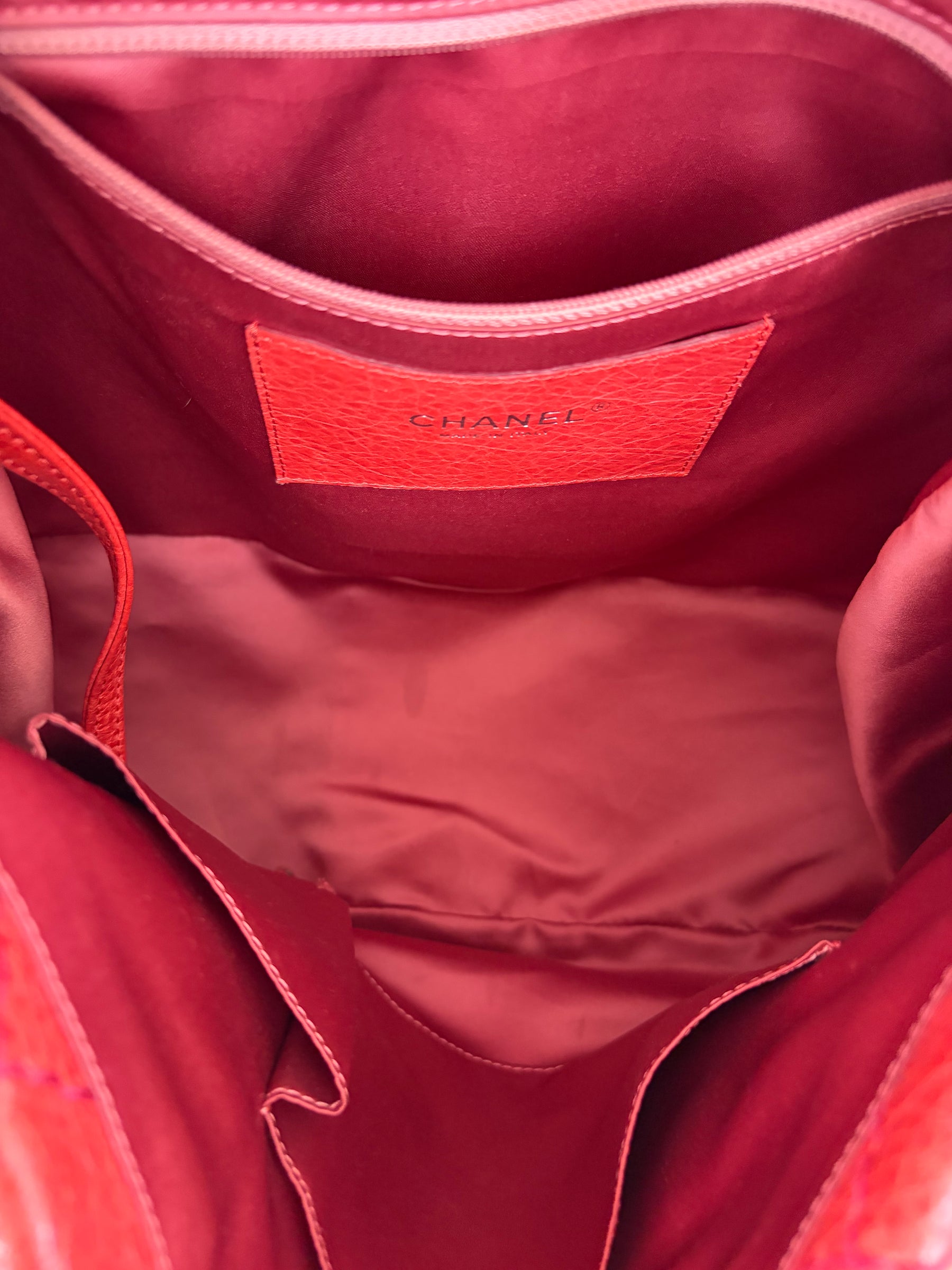 Chanel Crinkled Leather On The Road Flap Bag In Coral