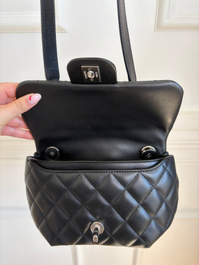 Chanel Black Leather Uniform Belt Bag