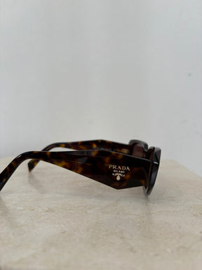 Prada Tortoiseshell Symbole Sunglasses