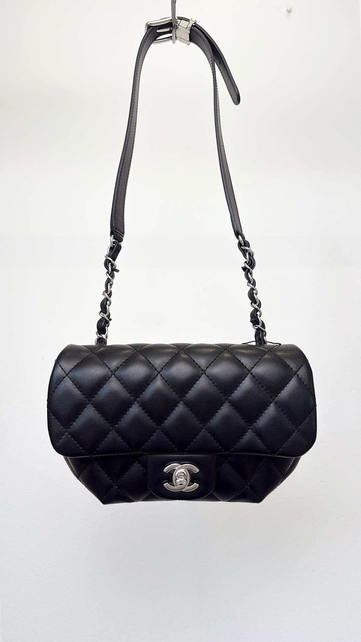 Chanel Black Leather Uniform Belt Bag
