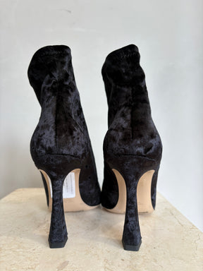 Scanlan Theodore Black Velvet Ankle Boots, 37