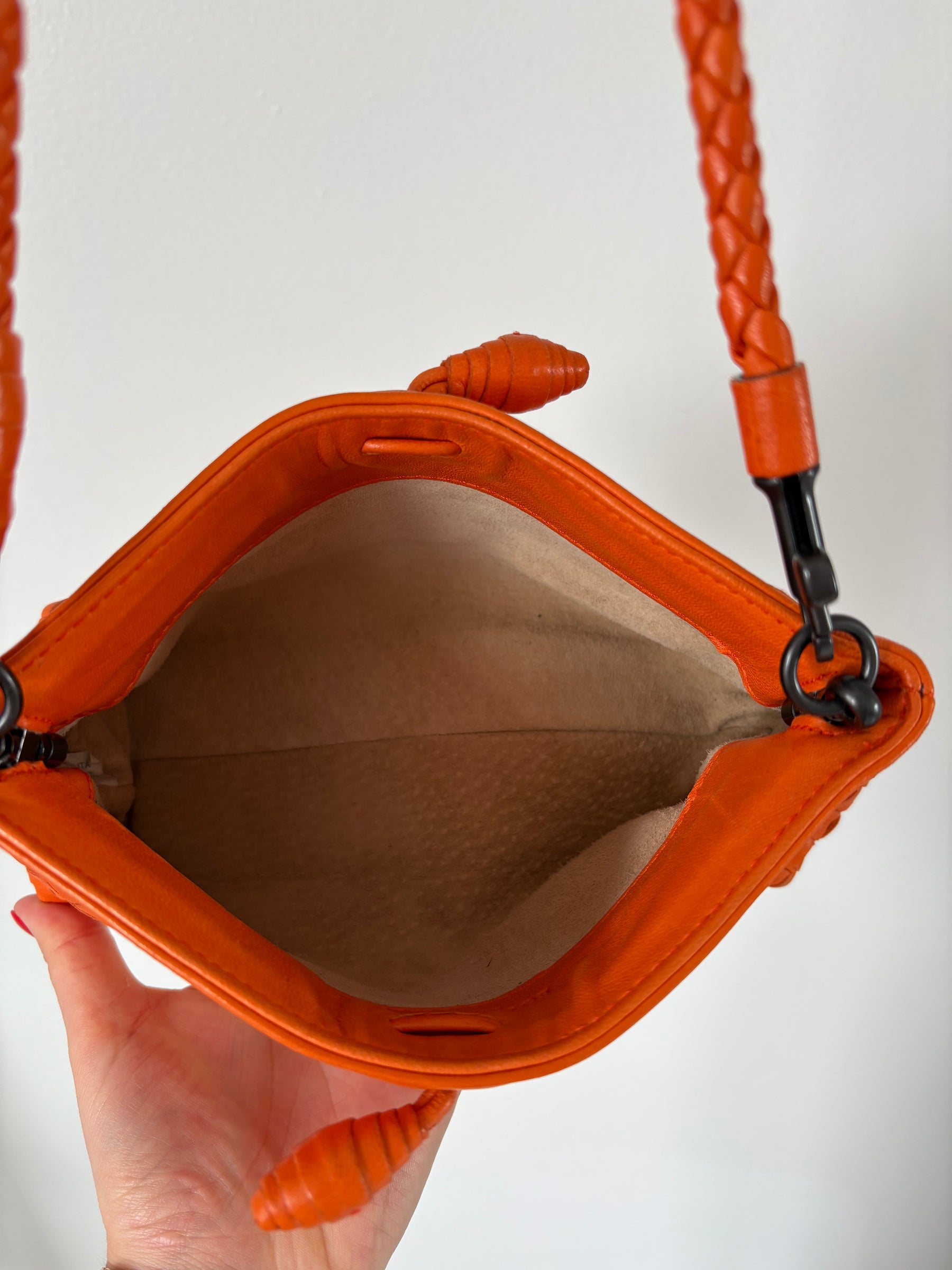 Bottega Veneta Intracciato Mini Bag Orange