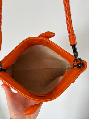 Bottega Veneta Intracciato Mini Bag Orange