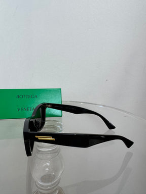 Bottega Veneta Black Wayfarer Cat Eye Sunglasses
