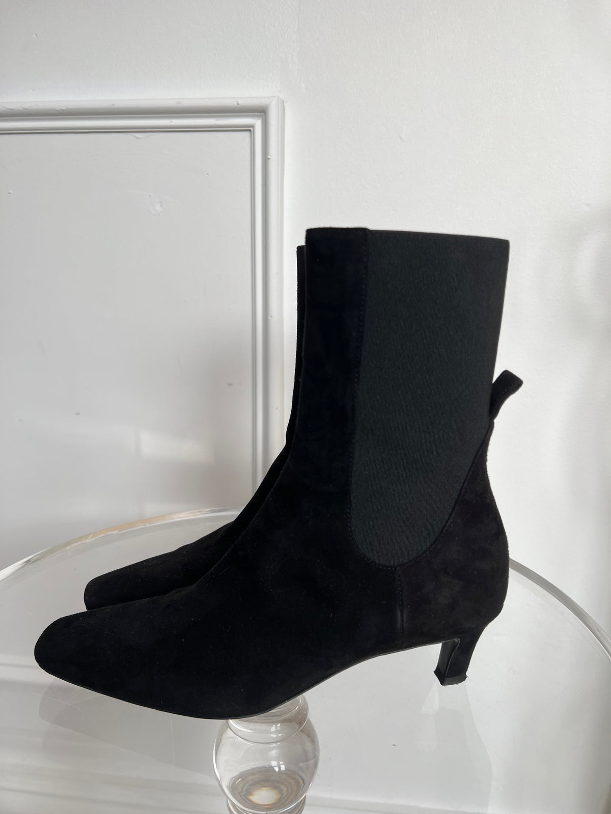 Totême Black Suede Ankle Boots, 37