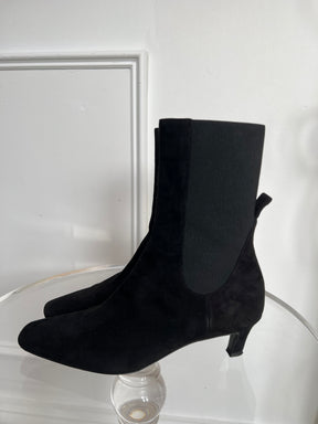 Totême Black Suede Ankle Boots, 37