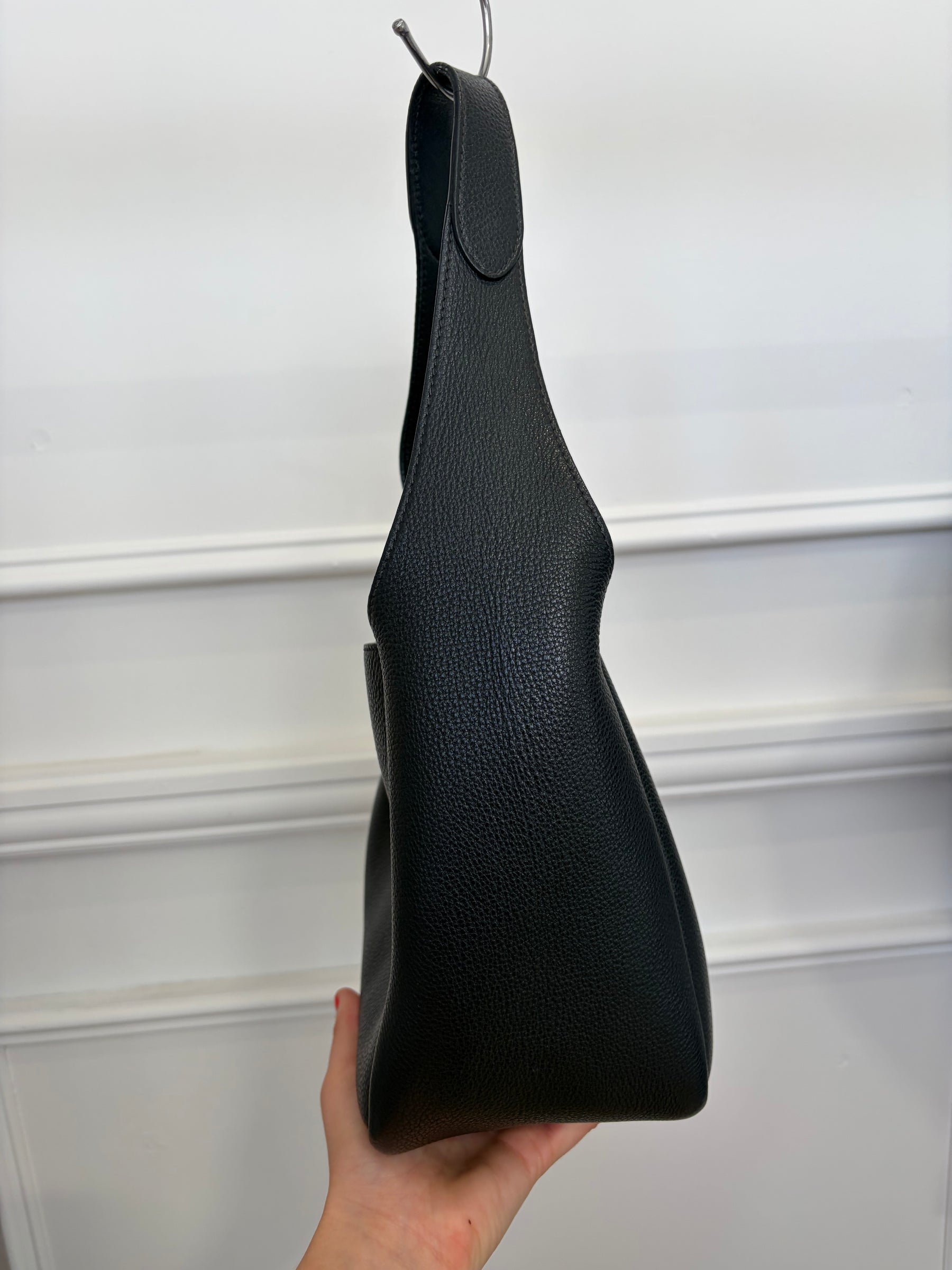Prada Black Leather Dynamique Shoulder Hobo