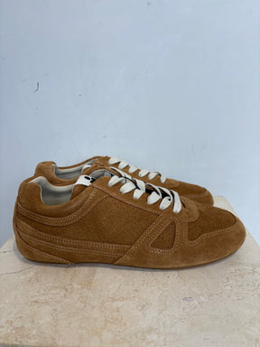 Isabel Marant Senny Perforated Suede Sneakers, 38 EU
