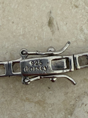 Dorsey Sterling Silver and Lab Grown White Sapphire Tennis Necklace