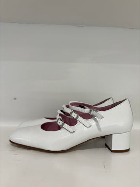 Carel Paris Kina Patent Leather Pumps White, 37.5