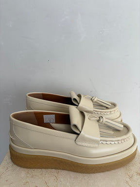 Chloé Jamie Loafers In Eggshell, 38
