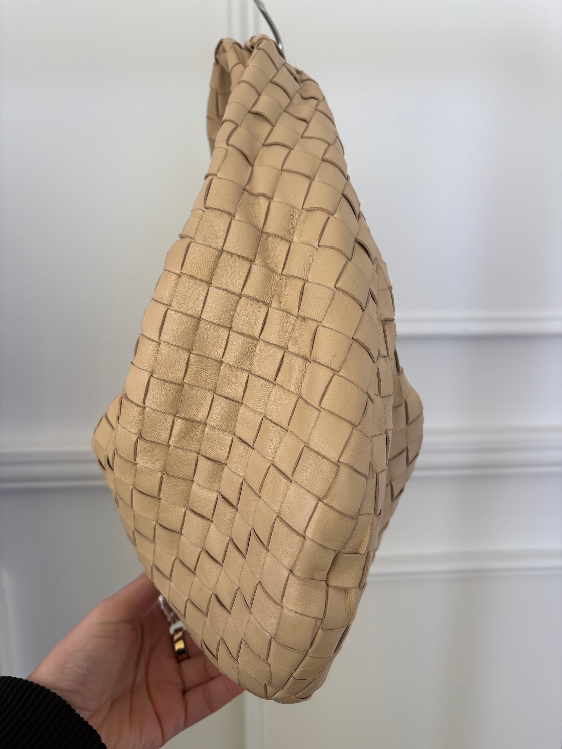 Bottega Veneta Beige  Intracciato Jodie Bag