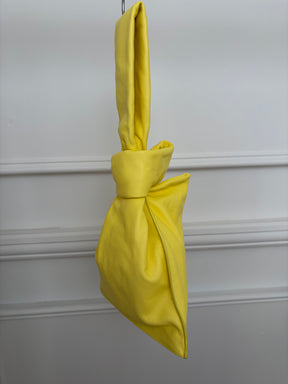 Bottega Venetta Yellow Leather Mini Twist Bag