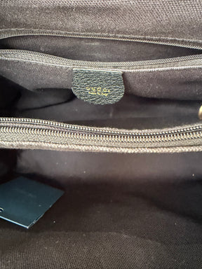Gucci Black Suede and Leather Bamboo Diana Tote