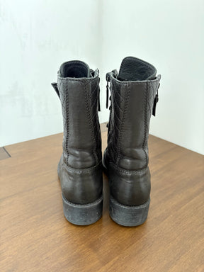 Chanel Black Quilted Leather Boots, 35