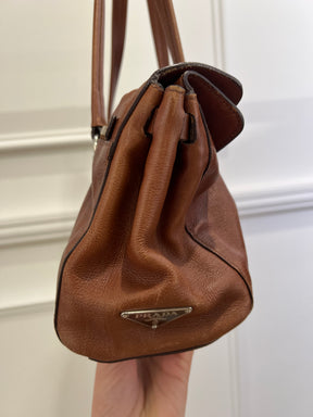 Prada Tan Leather "Easy" Shoulder Bag