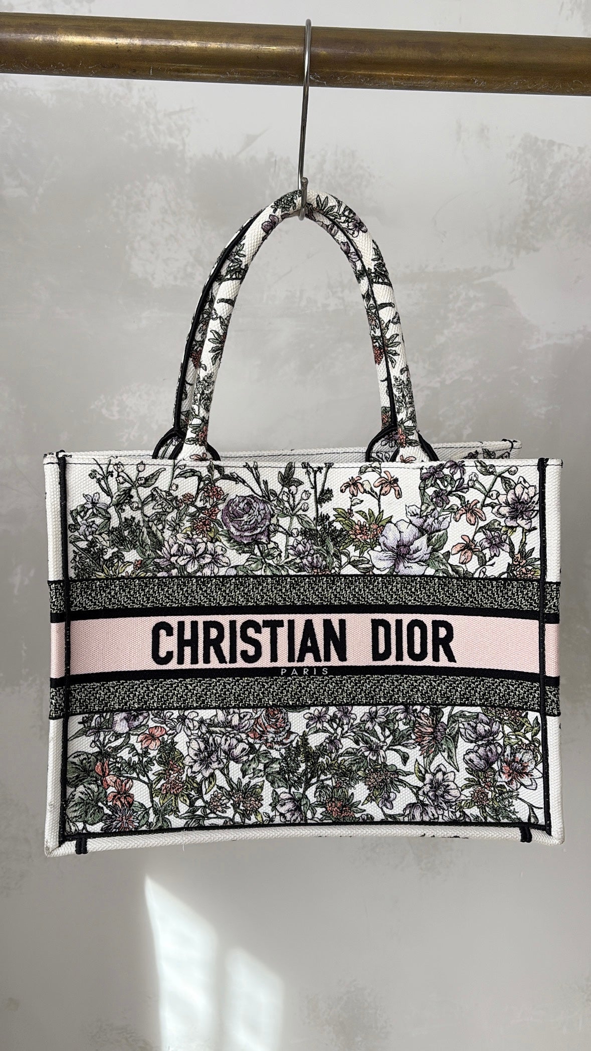 Dior Multicolour Embroidered Canvas Book Tote Medium