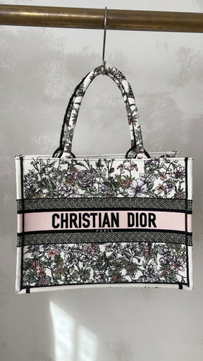 Dior Multicolour Embroidered Canvas Book Tote Medium