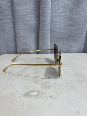 Fendi Cat's Eye Frame Emblem Gold