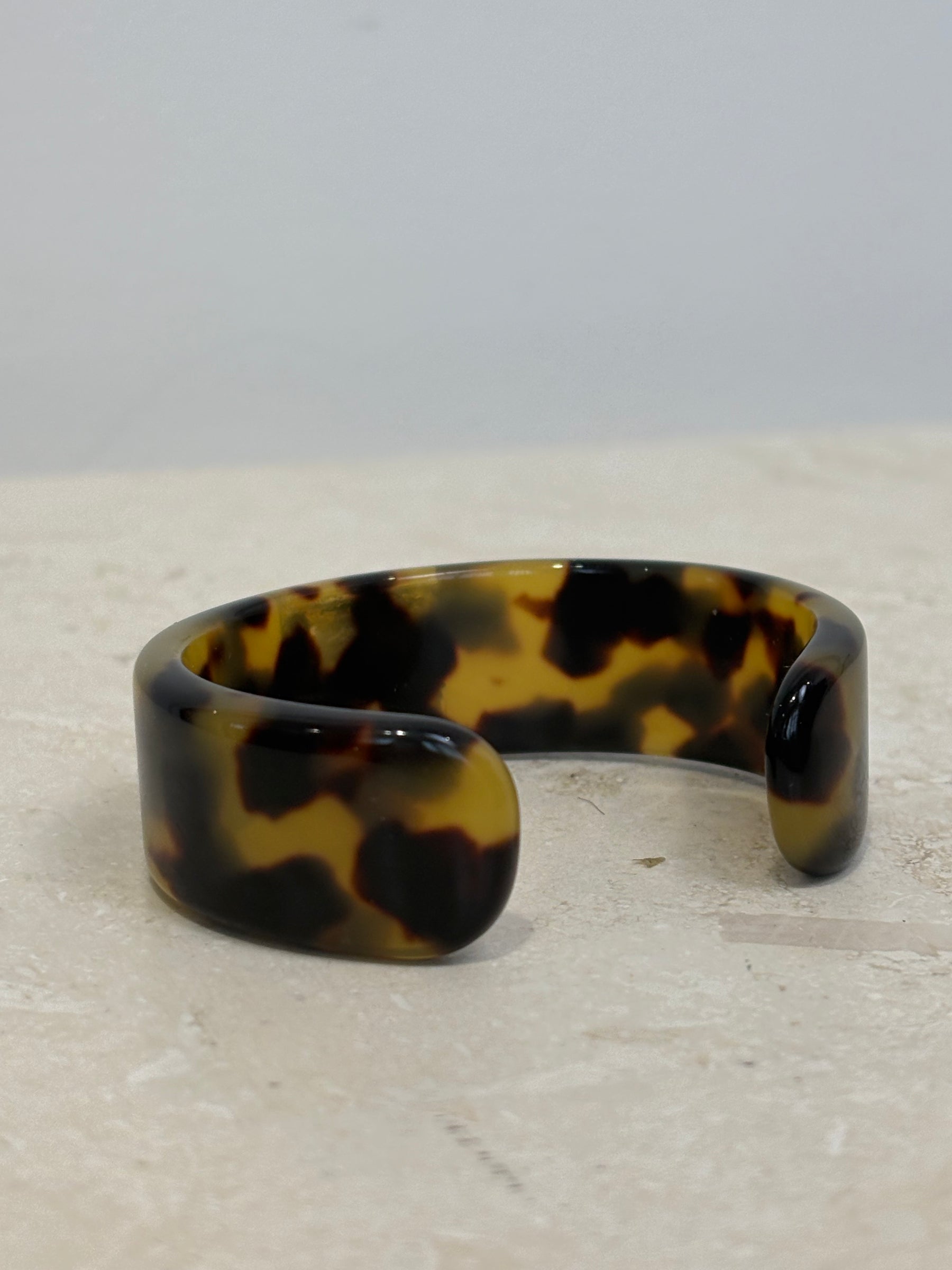 Miu Miu Tortoieshell Logo Cuff, M
