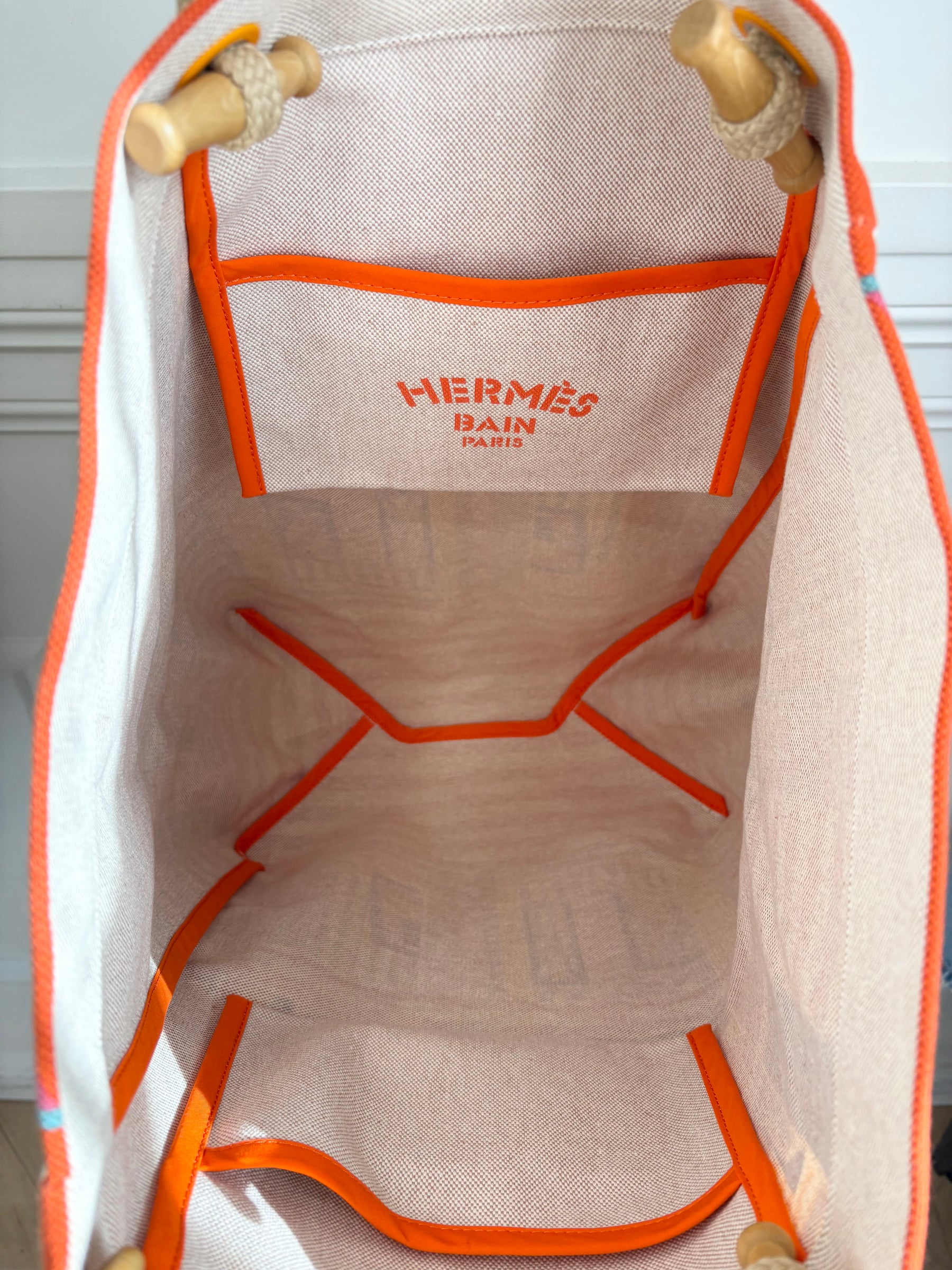 Hermès Multi Colour 'From My Window' Canvas Tote