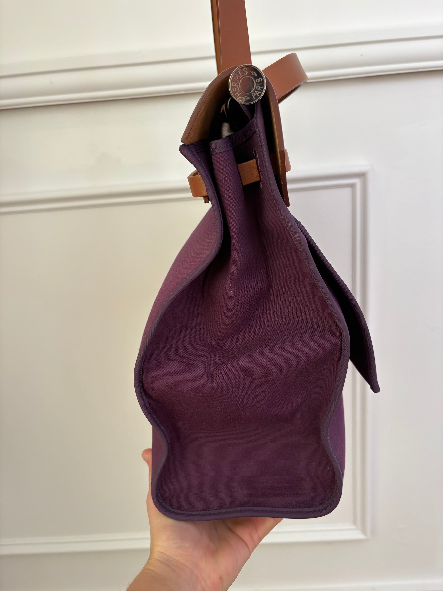 Hermès Purple Canvas Her Bag 39