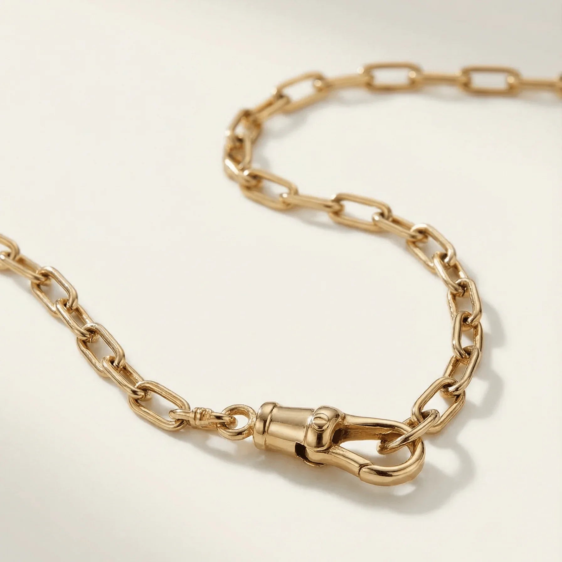 Goldie Paris Yellow Gold Paperclip Figaro 50cm Chain