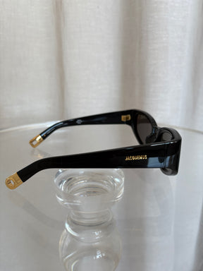 Jacquemus Black Acetate Cat Eye Sunglasses