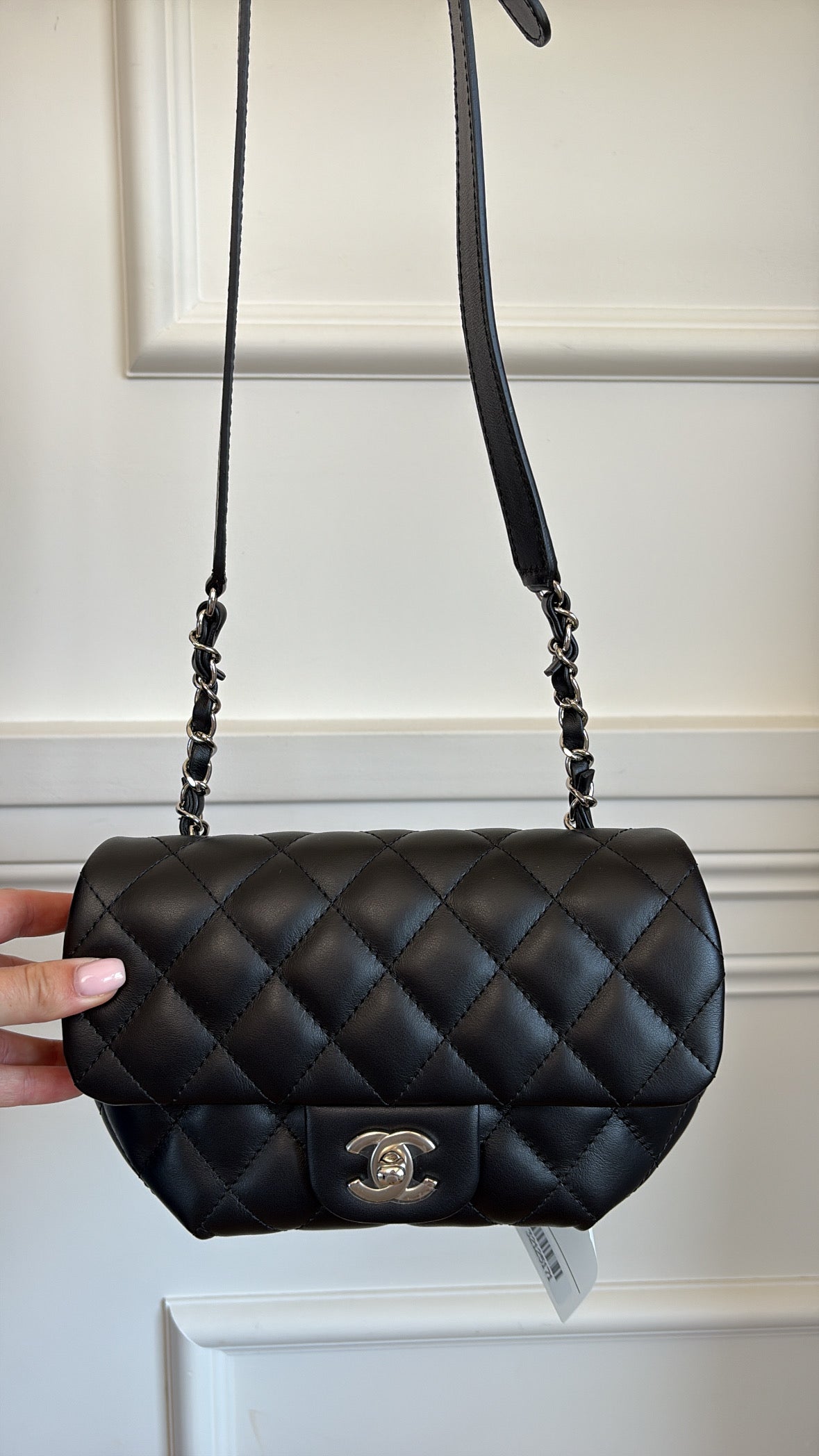 Chanel Black Leather Uniform Belt Bag