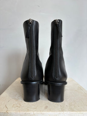 A Emery Black Booties   Zip Up, 40