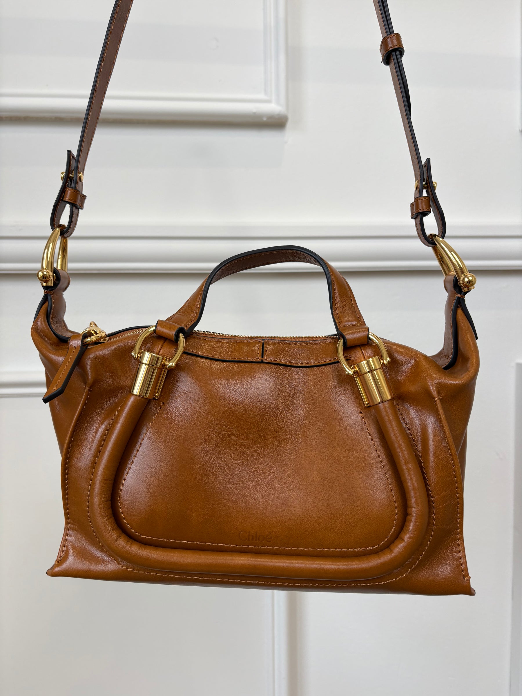 Chloé Tan Leather Paraty Bag