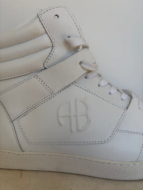 Anine Bing White High Top Sneakers, 40