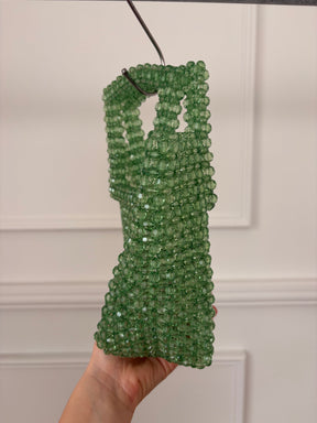 Scanlan Theodore Green Beaded Top Handle Mini Bag