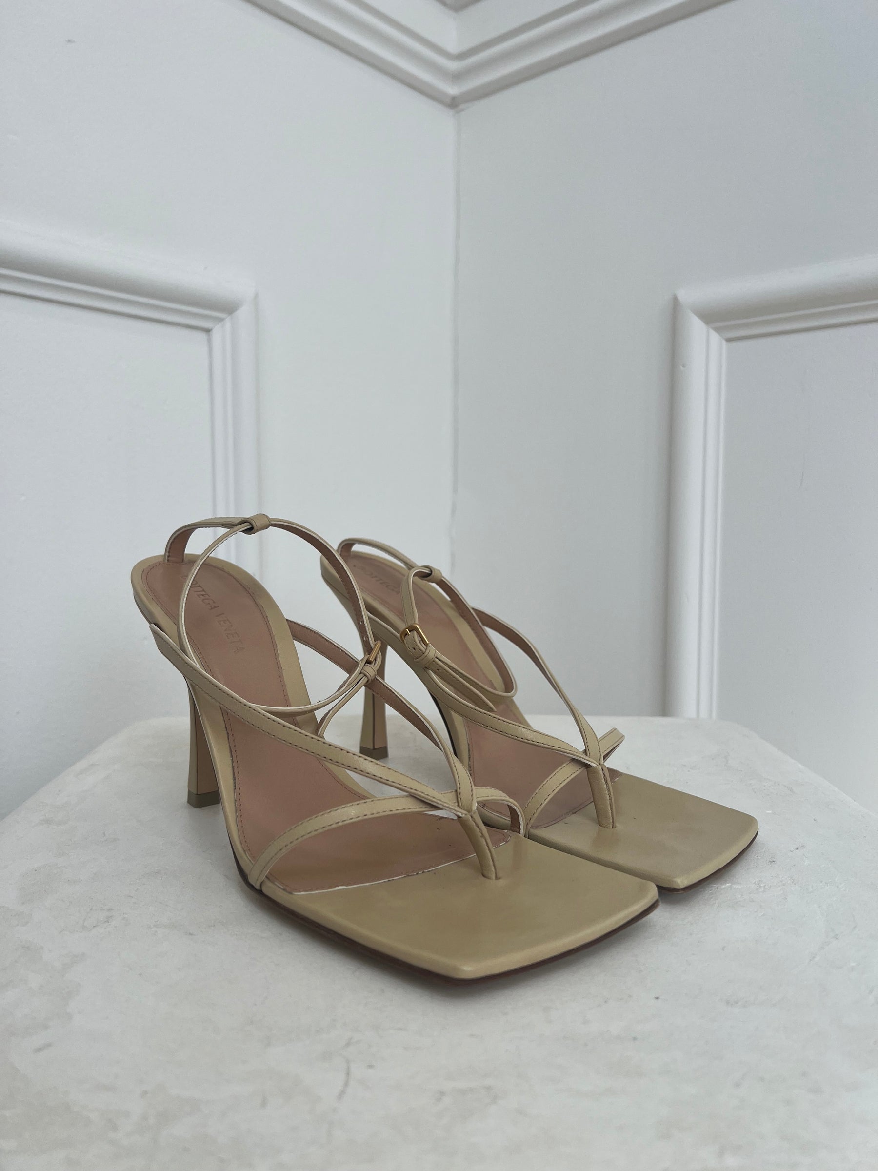 Bottega Veneta Cream Stretch Thong, 40