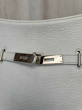 Hermès White Leather Jypsiere 28