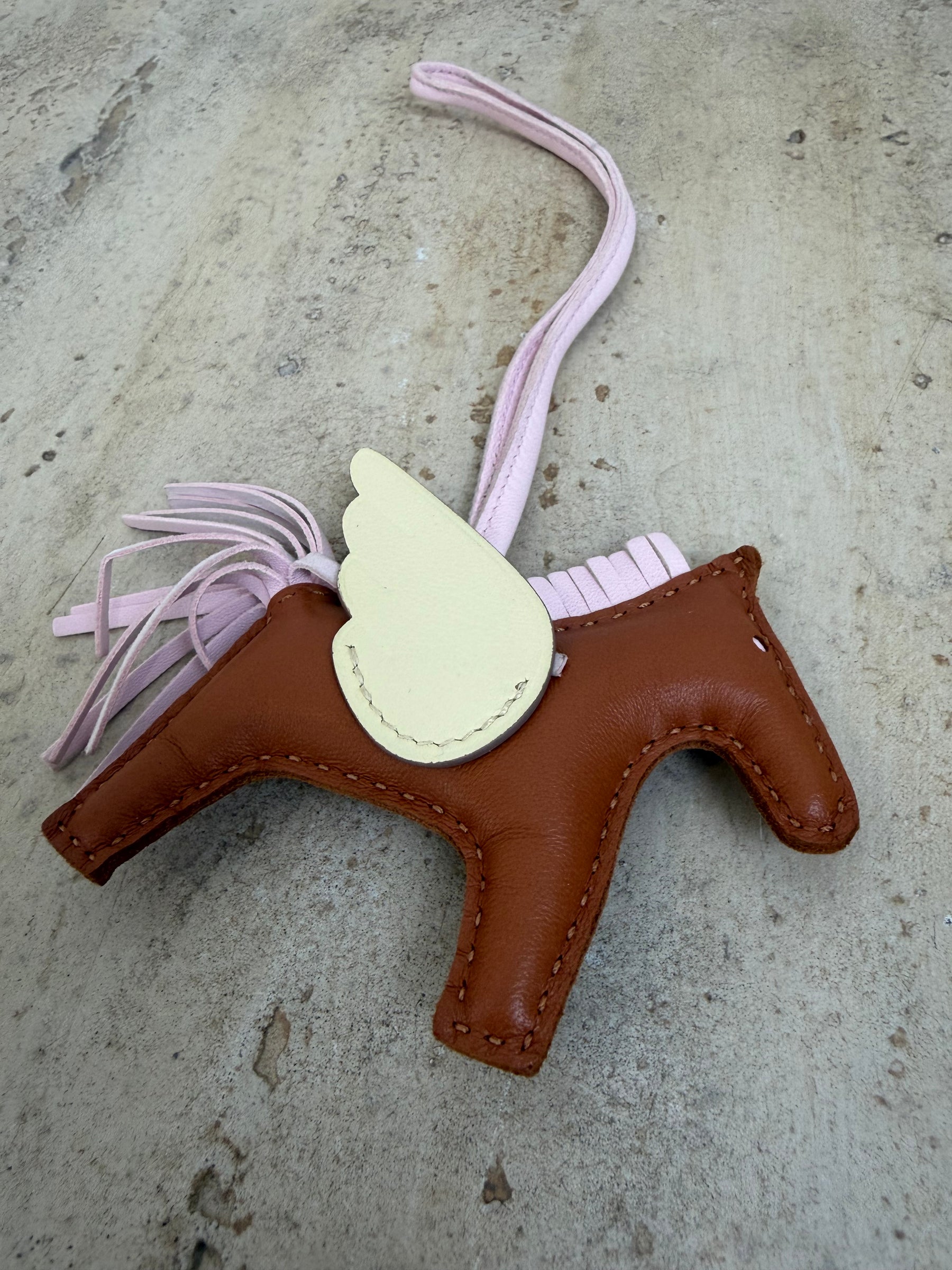 Hermès Gold, Rose Darling and Jaune Milton Rodeo Pegasus Charm